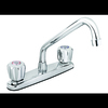 Keeney Mfg Dual Handle Kitchen Faucet with Swivel Spout, Polished Chrome 3065W